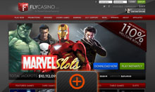 Fly Casino home page
