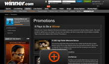 Winner Casino promotions page