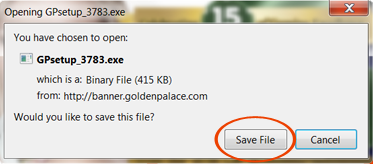 Saving install file on you computer