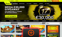 InterCasino casino games page