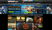 Winner Casino home page