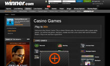 Winner Casino games page