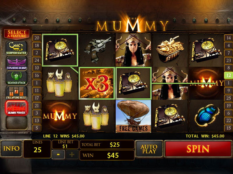Play the mummy slot game Play the mummy slot game